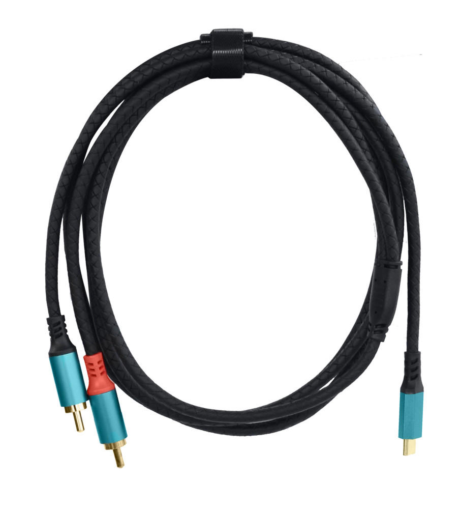 Crius Technologies 2mtr USBC to dual RCA Signal lead, with DAC