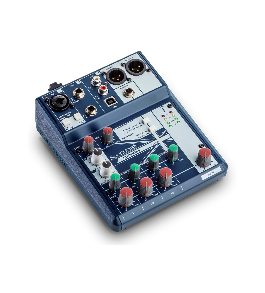 Notepad Mixer SOUNDCRAFT NOTEPAD 5 MIXING CONSOLE WITH USB I/O