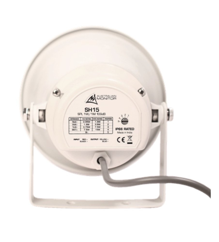 Australian Monitor AJ-SH15 15Watt, 100V and 8 OHM Horn Speaker