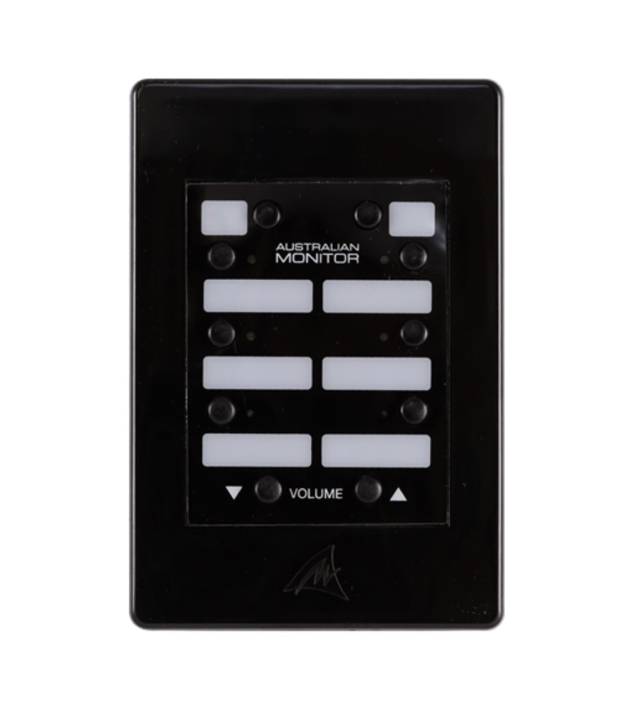 Australian Monitor AJ-WP10-B 10 Button Wall Control Panel for the Zonemix Solution