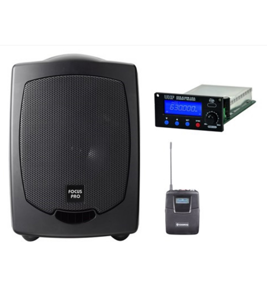 Chiayo CH-FOPROB-5A Focus Pro Portable PA + BT Beltpack INC Lapel Mic Band 5A- 520-526