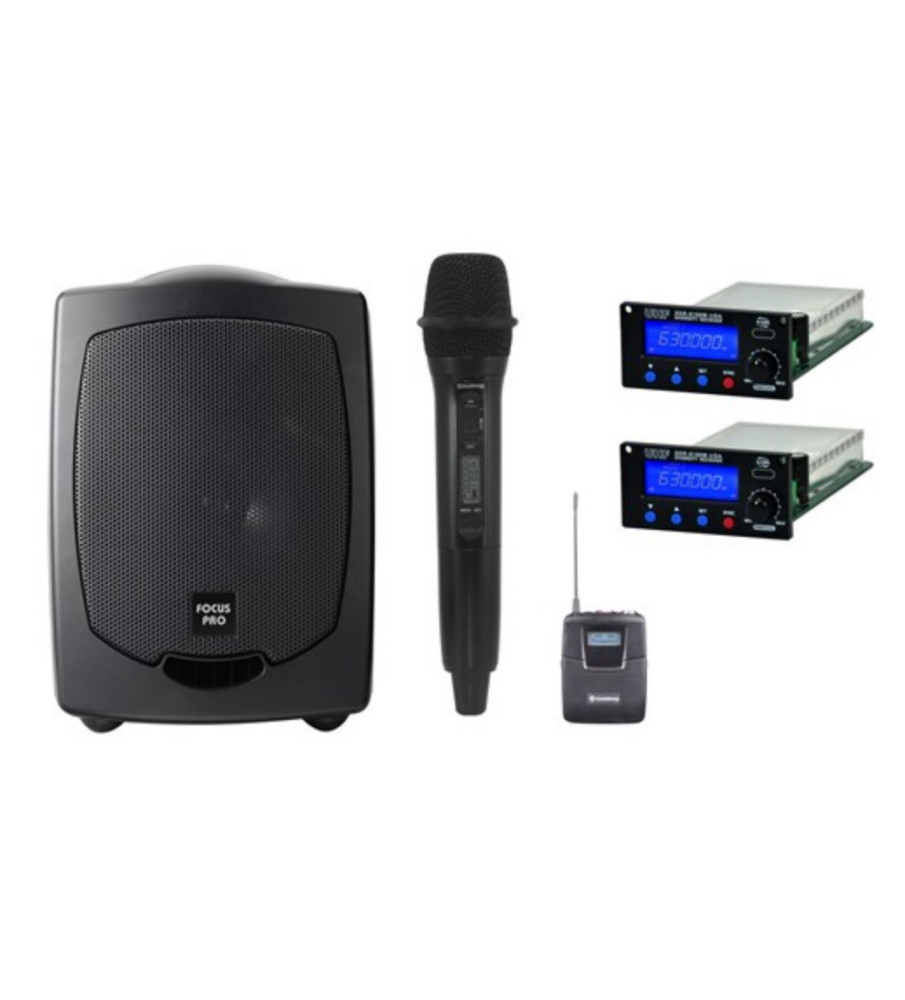 Chiayo CH-FOPROH-5A Focus Pro Portable PA + BT 1 BP.inc Lapel & HH w/less mic Band 5A-520-526 MHZ