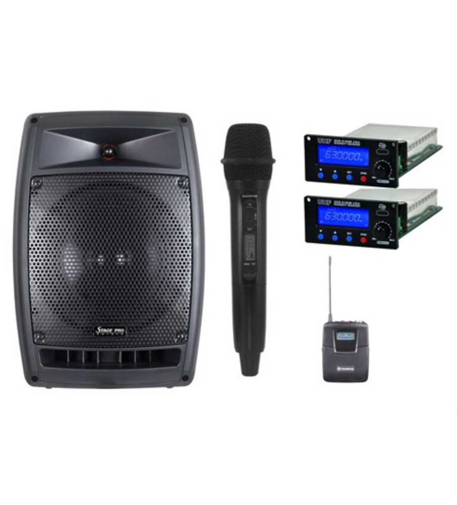 Chiayo CH-STPROHB-5A Stage Pro Portable PA + BT 1 BP.inc Lapel & HH w/less mic Band 5A-520-526 MHZ