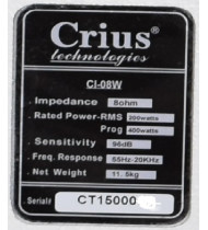 Crius Technologies CI-08W 8" + Horn Installation Speaker