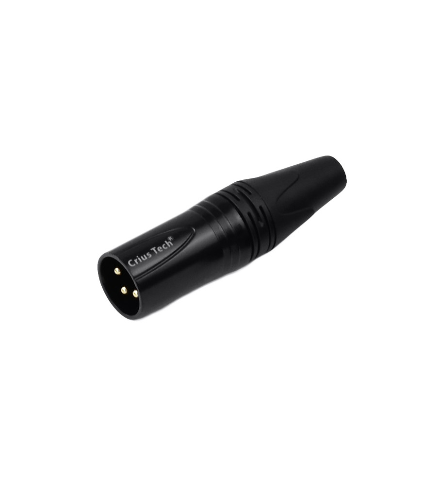 Crius Tech MX3GN 3-pin Male XLR In-Line Gold Connectors