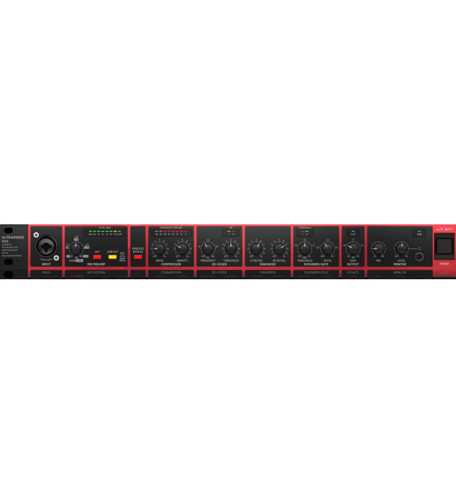 Behringer UV1 MIC Preamp Voice Processor Interface