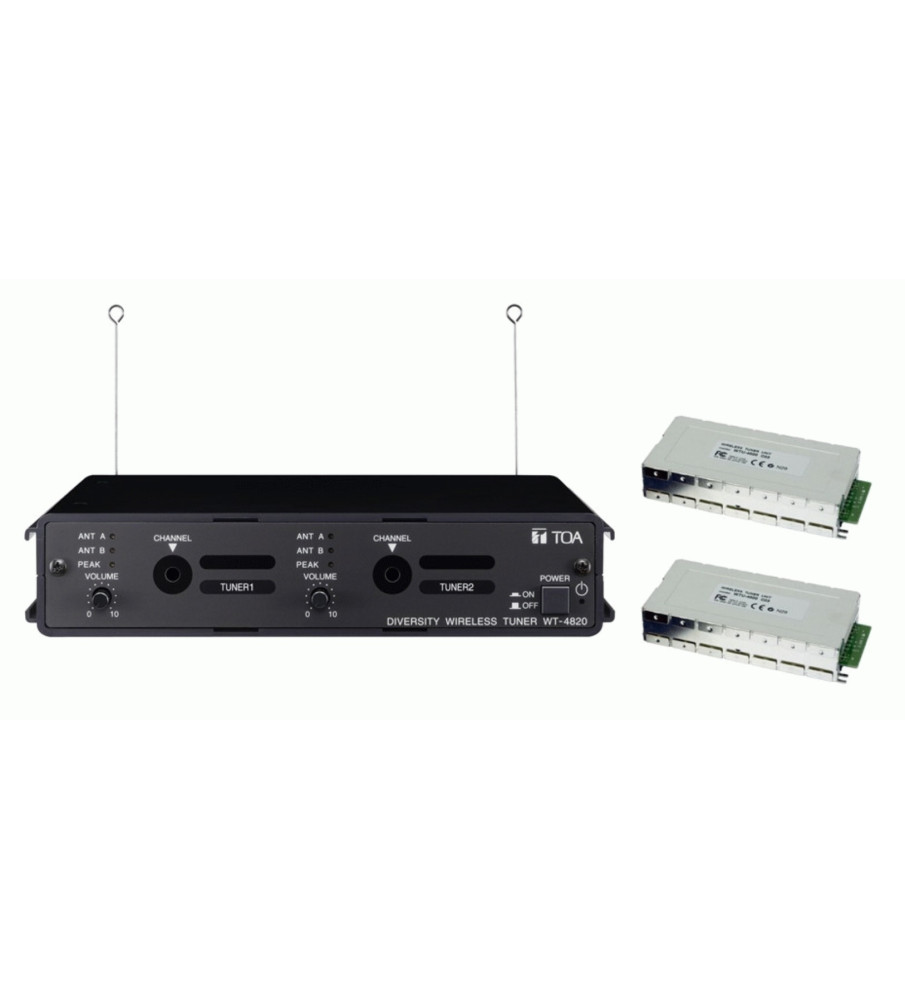 TOA WT-4820CH2 FO1 Dual Channel Receiver Kit
